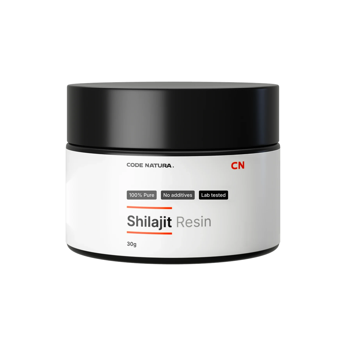 Code Natura pure Himalayan shilajit resin 30g glass jar, lab tested